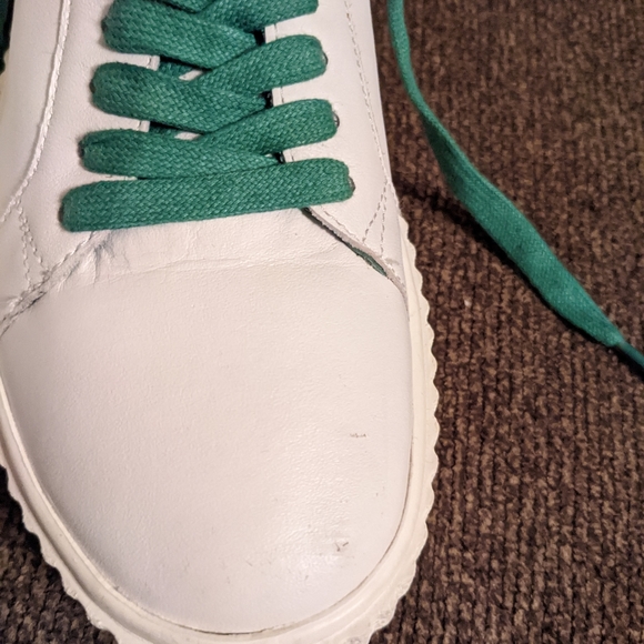 J/Slides NYC green and white platform sneakers - Picture 11 of 12